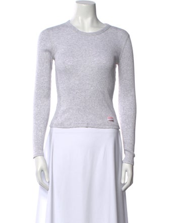Alexander Wang Crew Neck Long Sleeve Top