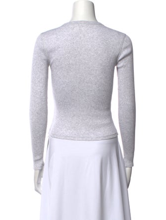 Alexander Wang Crew Neck Long Sleeve Top