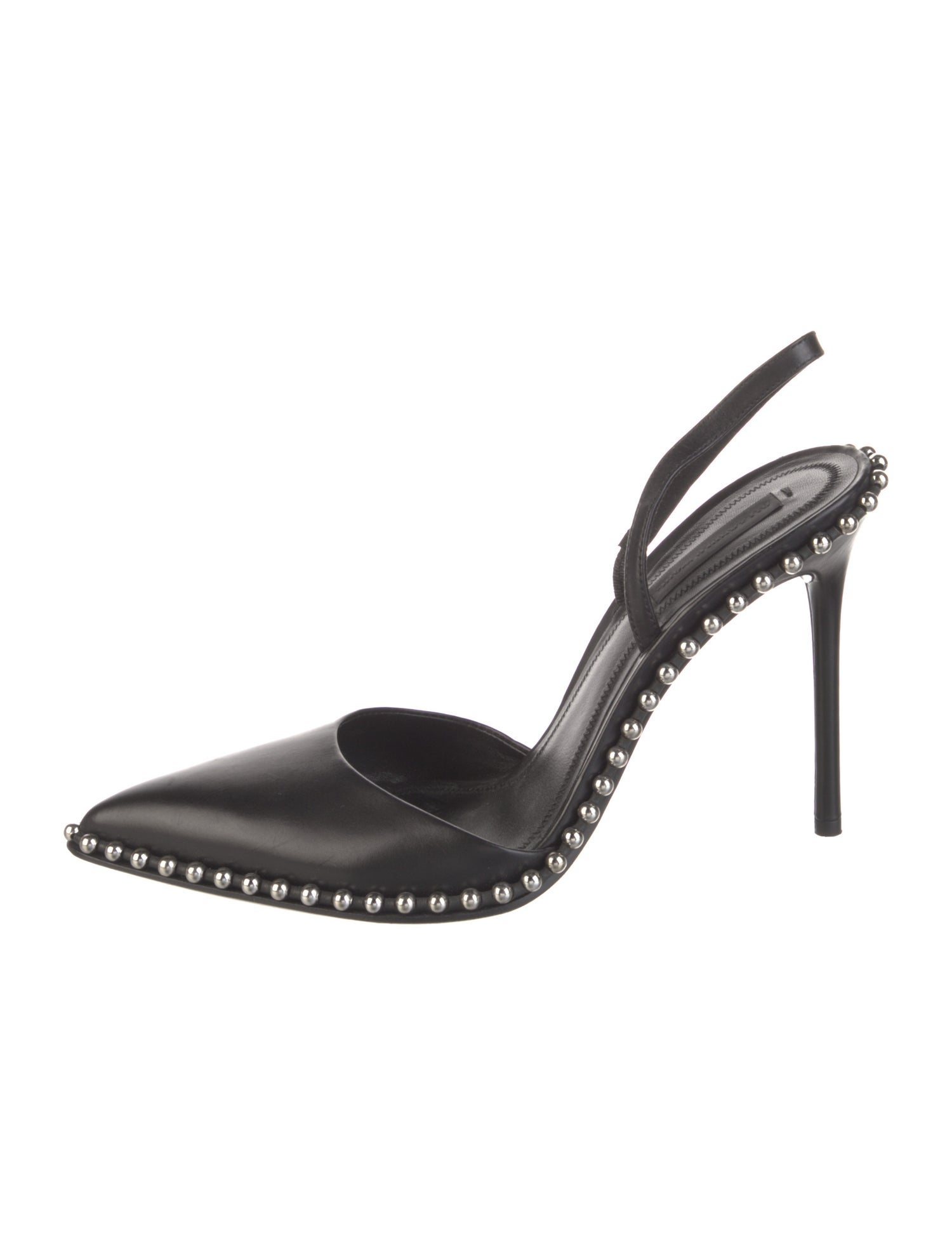 Alexander Wang Leather Studded Accents Slingback Pumps