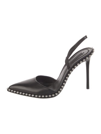 Alexander Wang Leather Studded Accents Slingback Pumps