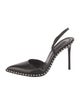 Alexander Wang Leather Studded Accents Slingback Pumps