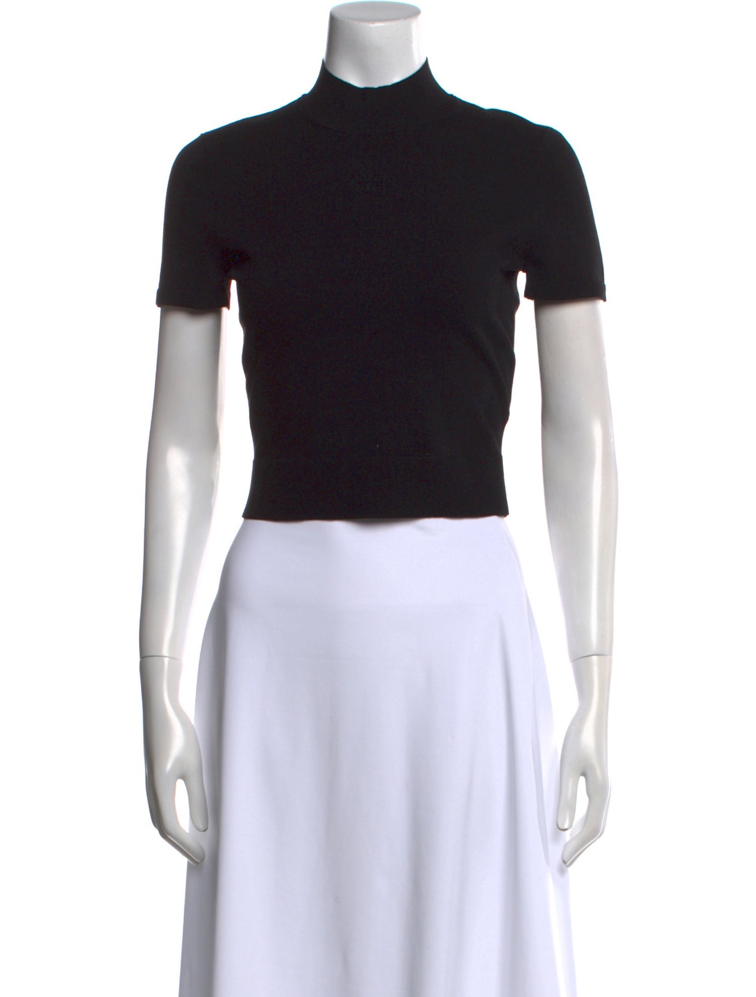 Alexander Wang Mock Neck Short Sleeve Crop Top w/ Tags