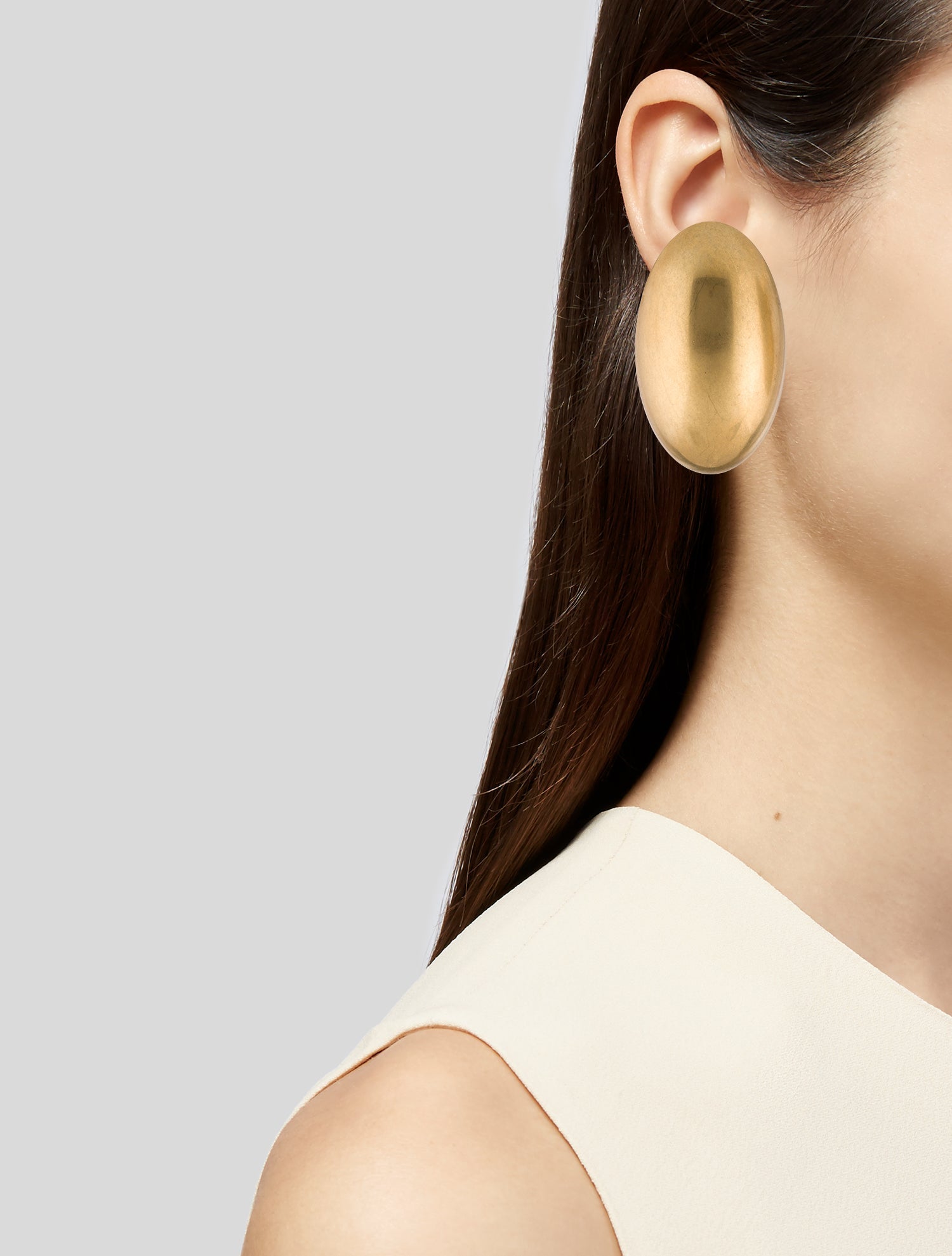 Alexander Wang Oval Earclip Earrings