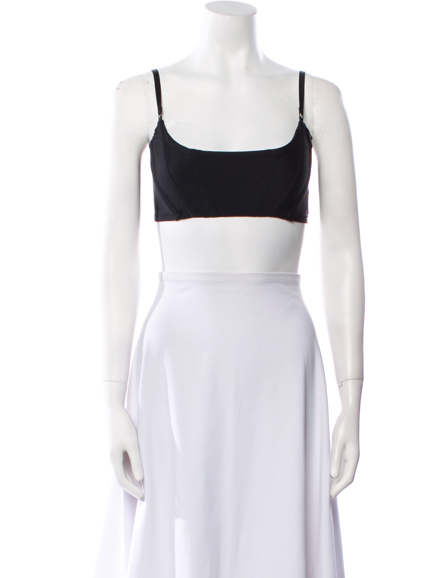 Alexander Wang Nylon Square Neckline Crop Top