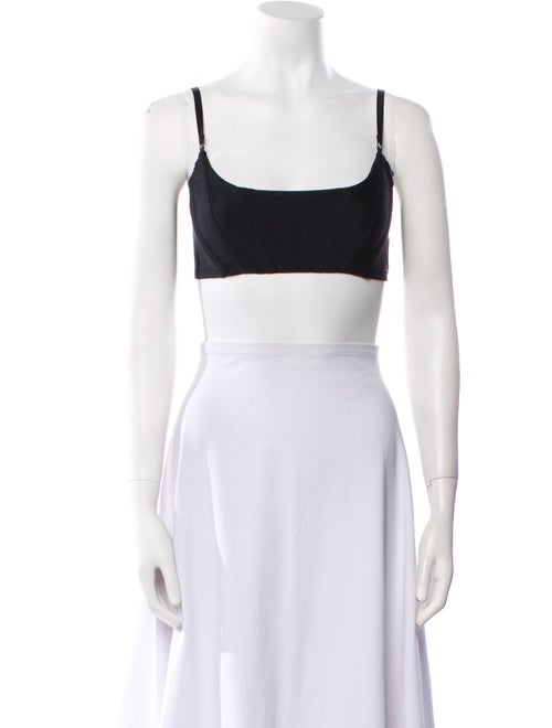 Alexander Wang Nylon Square Neckline Crop Top