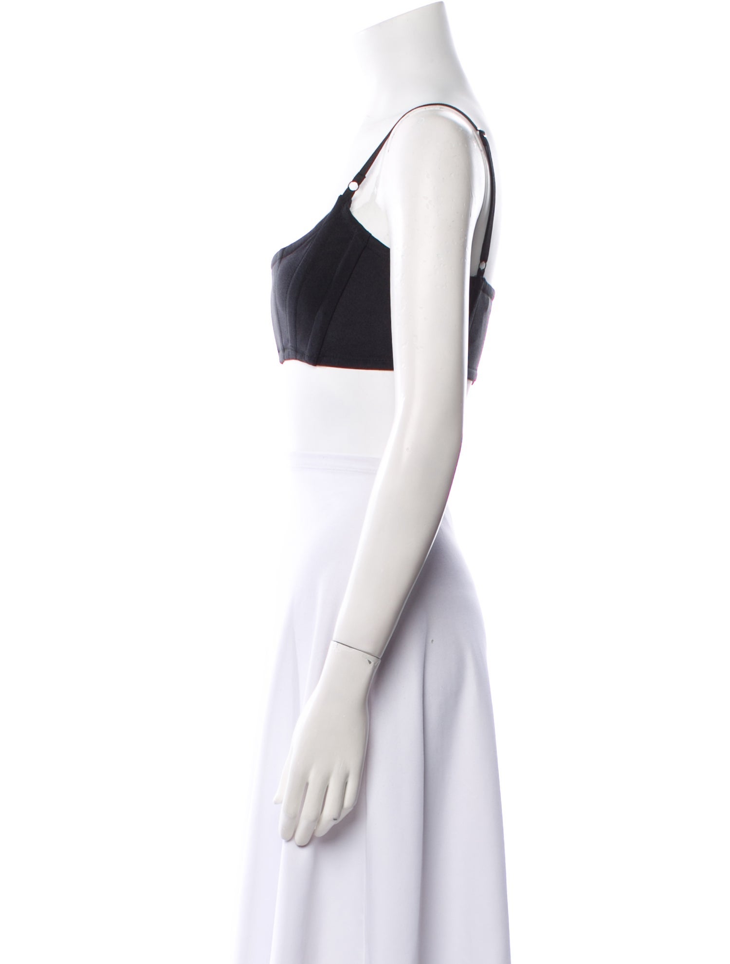 Alexander Wang Nylon Square Neckline Crop Top