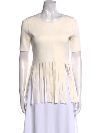 Alexander Wang Striped Crew Neck Top