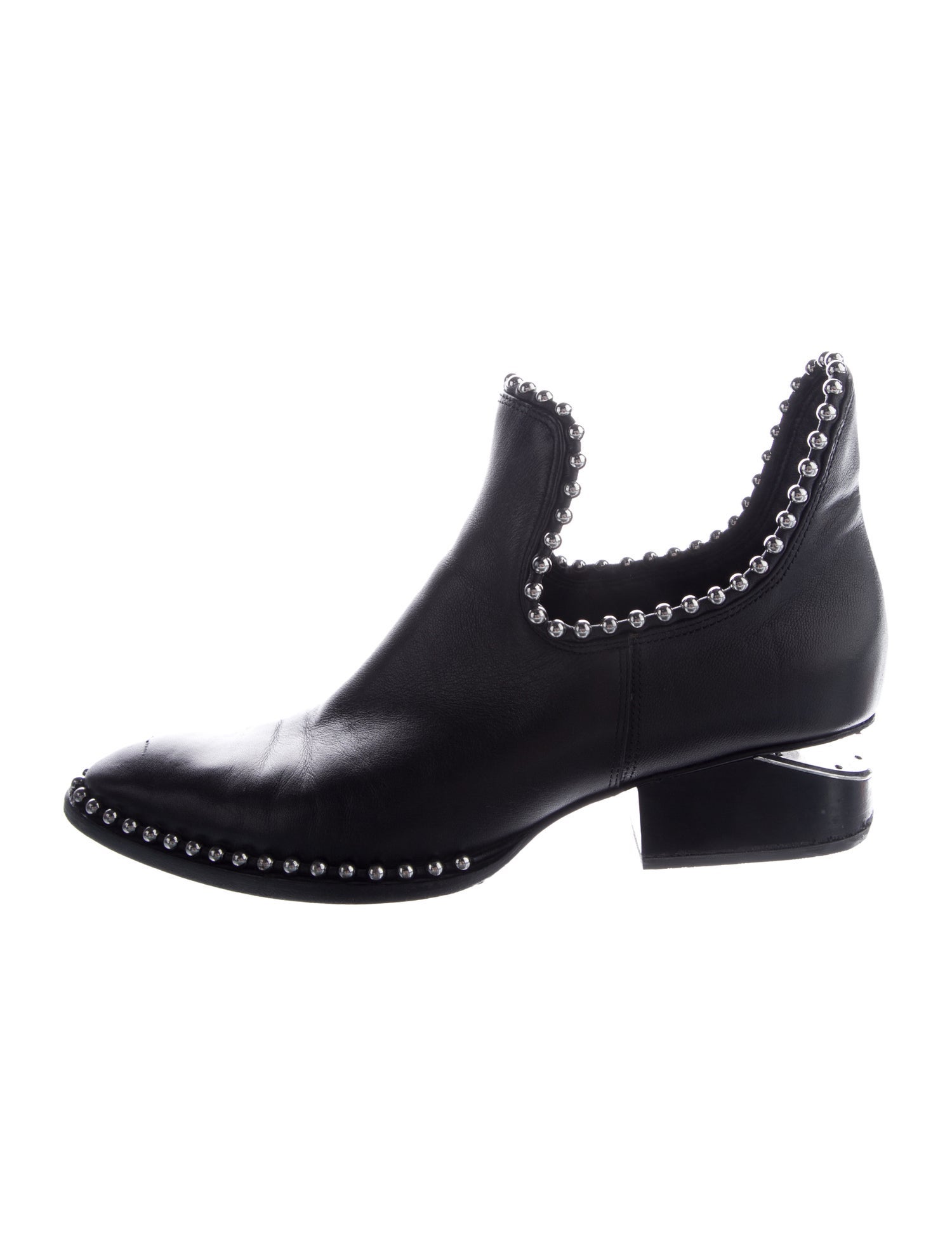 Alexander Wang Leather Studded Accents Boots