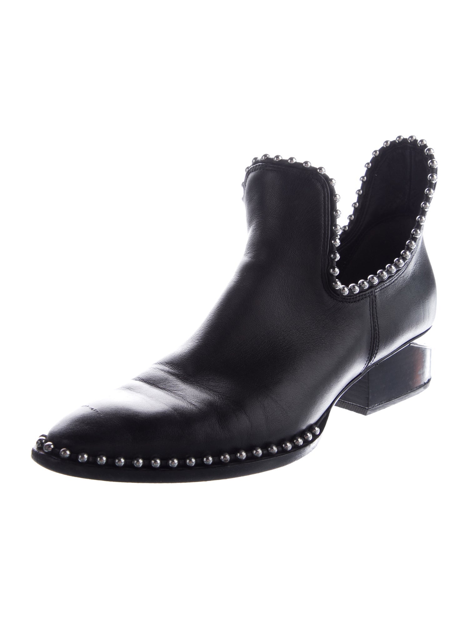 Alexander Wang Leather Studded Accents Boots