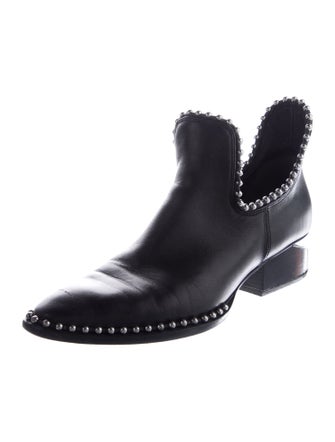 Alexander Wang Leather Studded Accents Boots