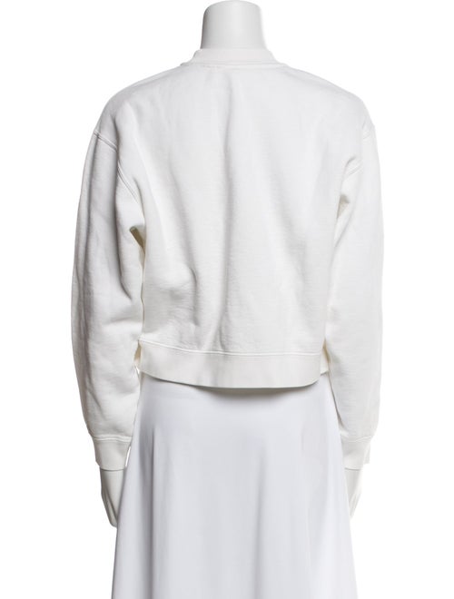 Alexander Wang Crew Neck Three-Quarter Sleeve Crop Top