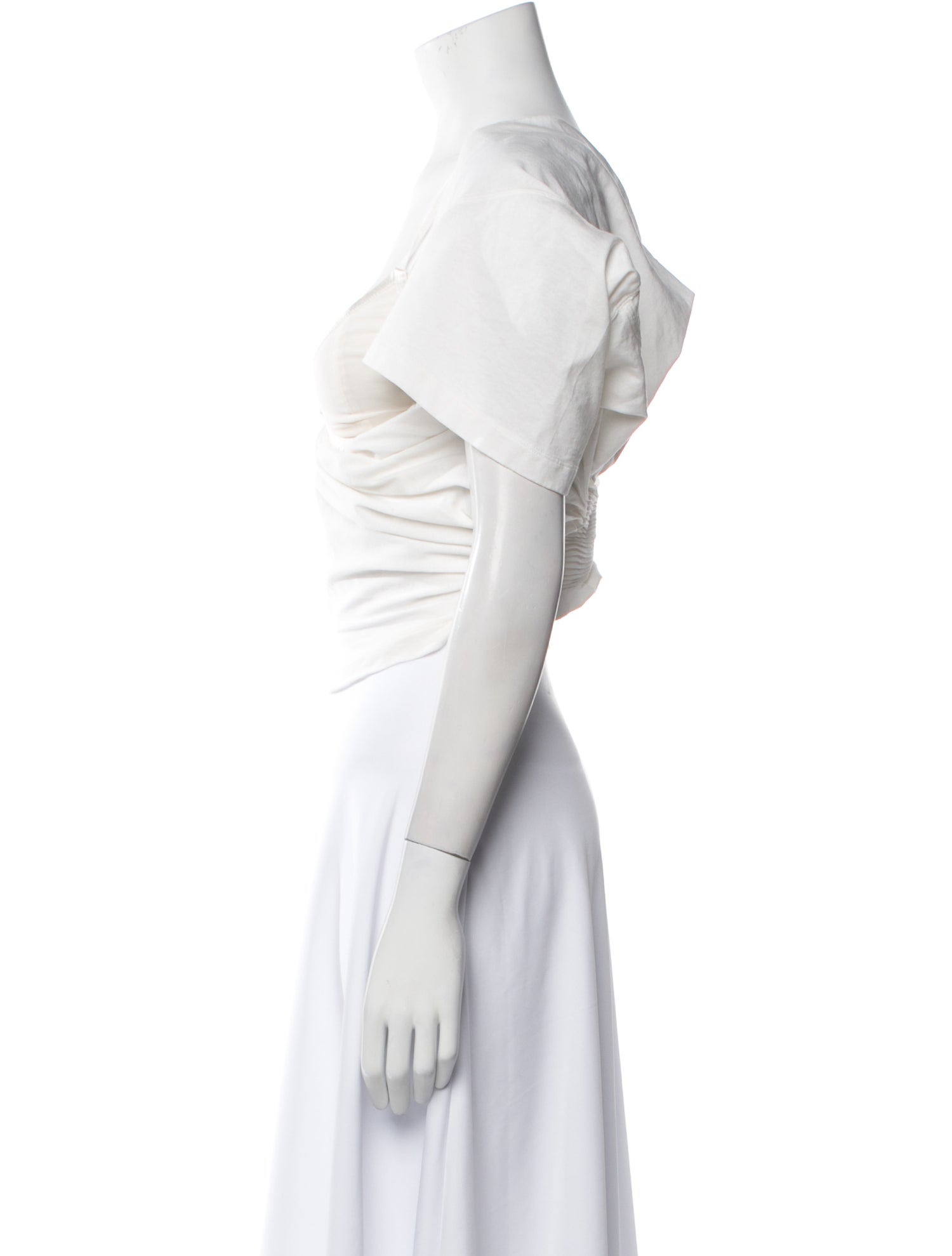 Alexander Wang V-Neck Short Sleeve Crop Top