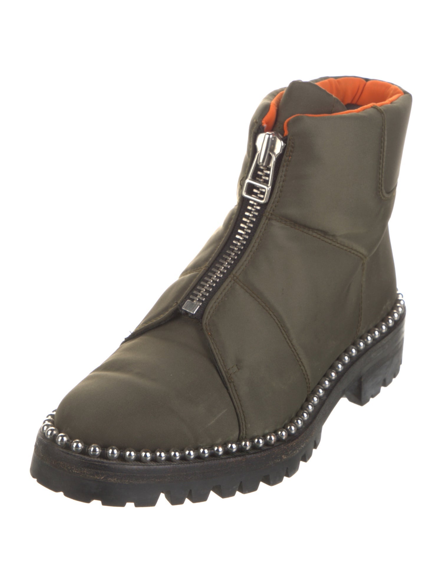 Alexander Wang Nylon Studded Accents Combat Boots