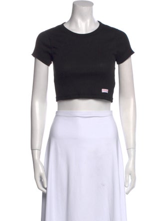 Alexander Wang Crew Neck Short Sleeve Crop Top