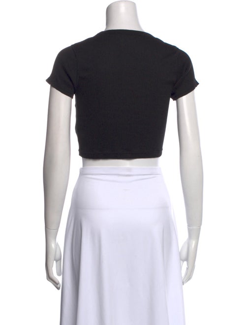 Alexander Wang Crew Neck Short Sleeve Crop Top