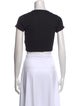Alexander Wang Crew Neck Short Sleeve Crop Top