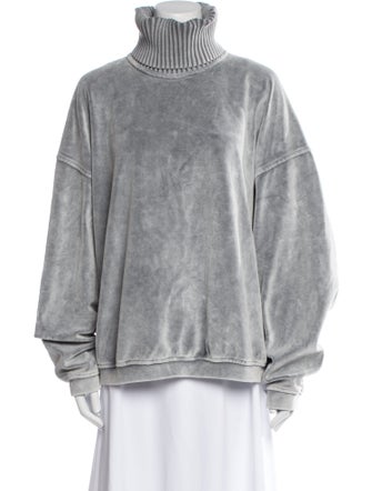 Alexander Wang Mock Neck Long Sleeve Sweatshirt