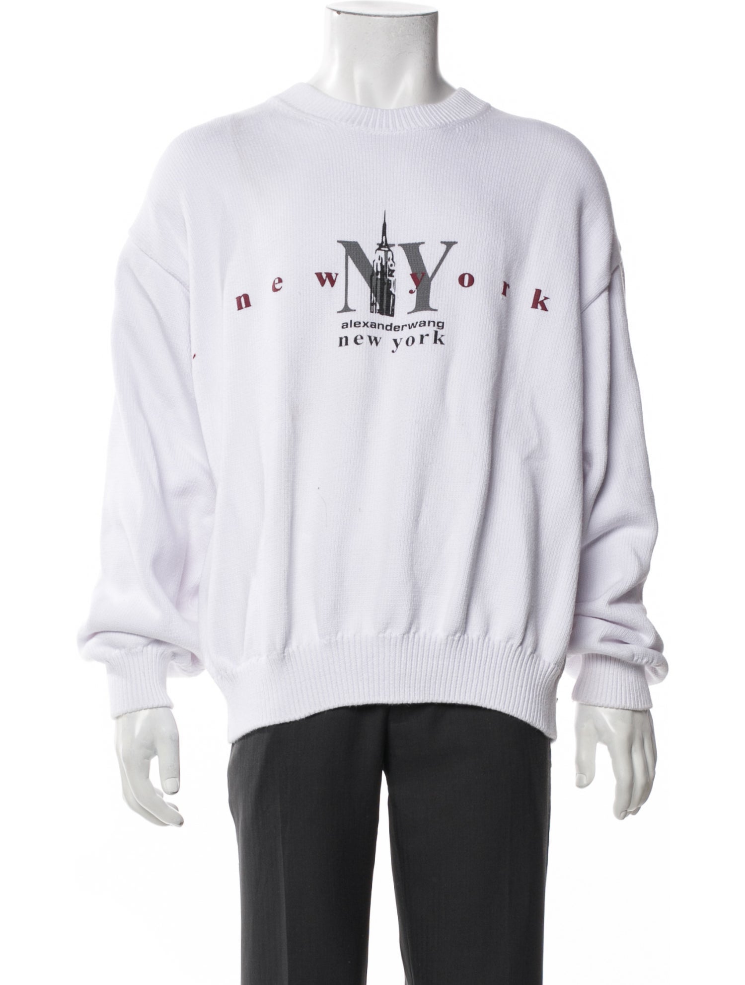 Alexander Wang Graphic Print Crew Neck Pullover