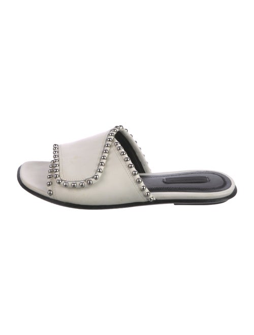 Alexander Wang Leather Studded Accents Slides