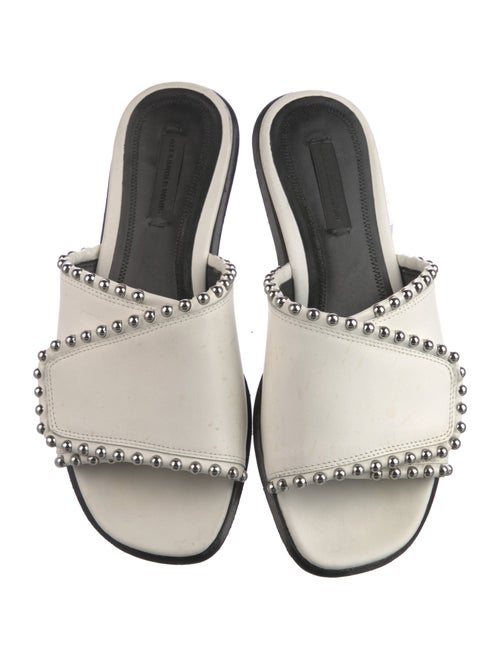 Alexander Wang Leather Studded Accents Slides