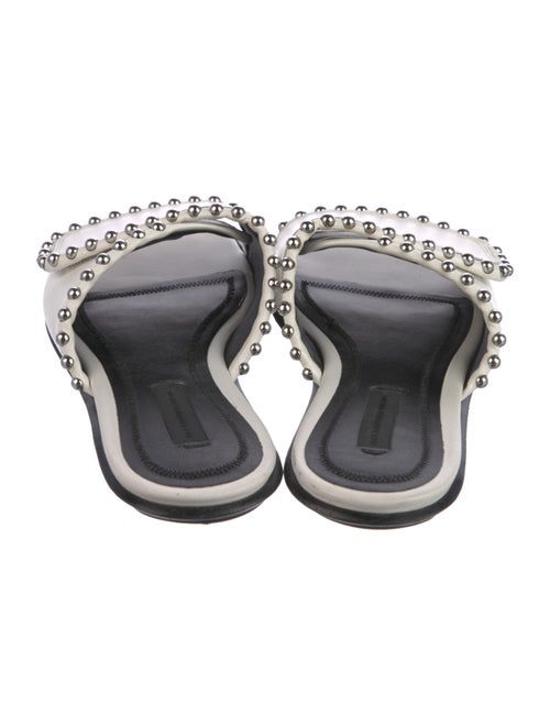 Alexander Wang Leather Studded Accents Slides