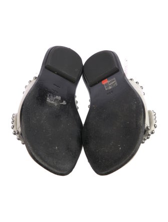 Alexander Wang Leather Studded Accents Slides