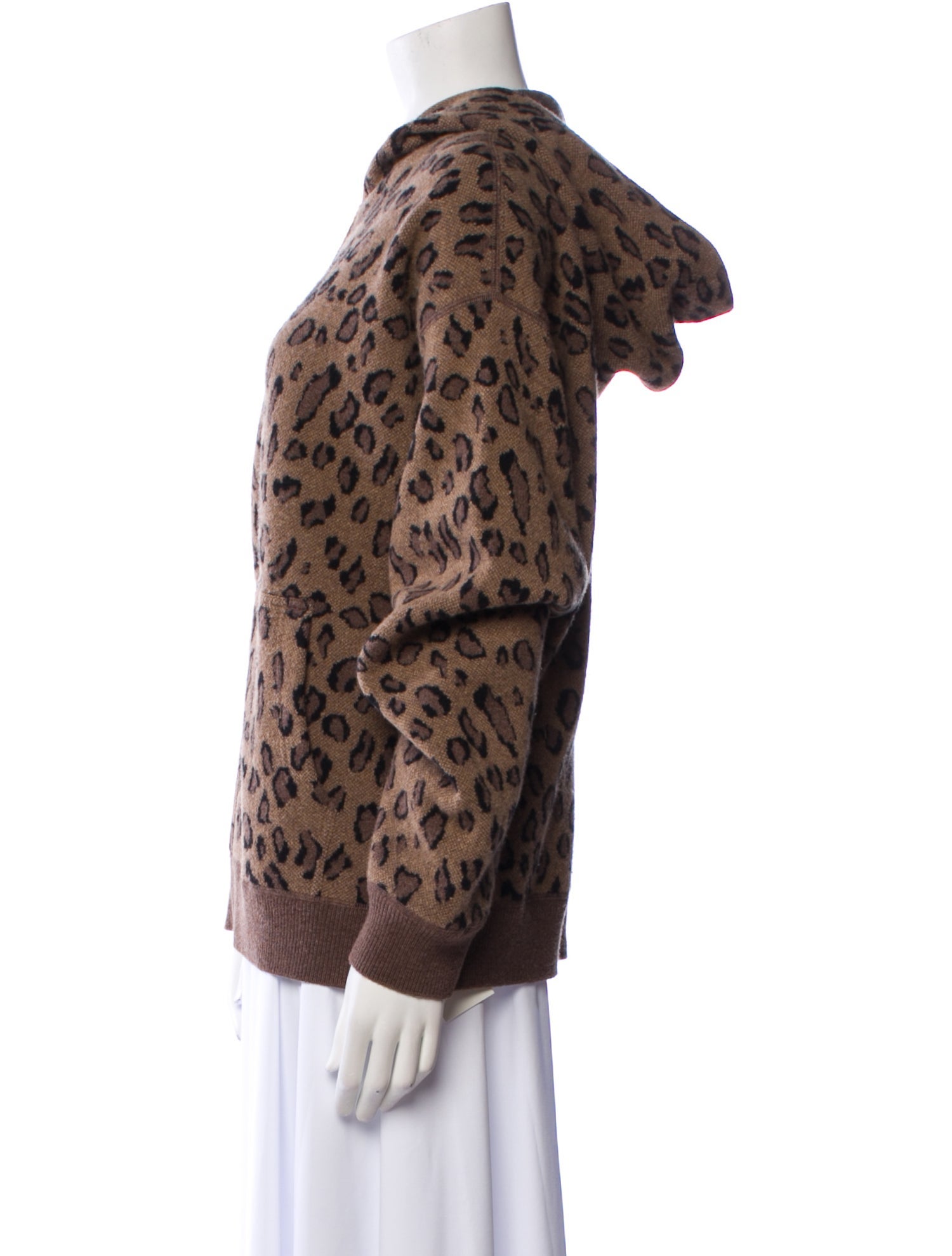Alexander Wang Wool Animal Print Faux Fur Jacket
