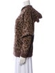 Alexander Wang Wool Animal Print Faux Fur Jacket