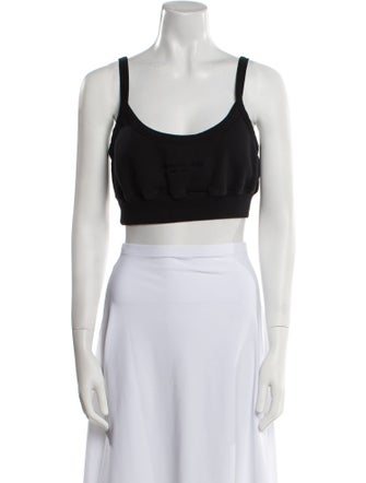 Alexander Wang Scoop Neck Sleeveless Crop Top