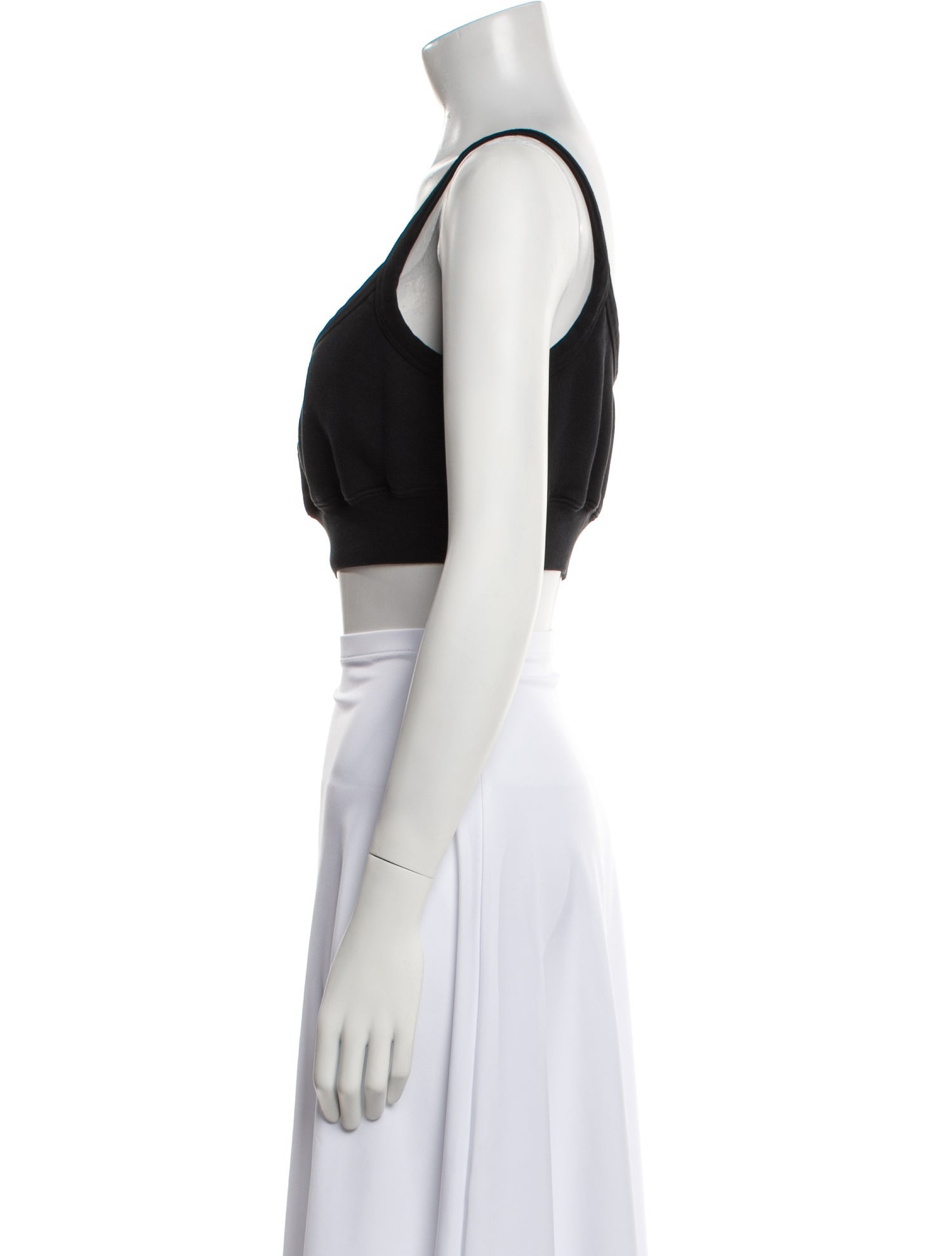 Alexander Wang Scoop Neck Sleeveless Crop Top