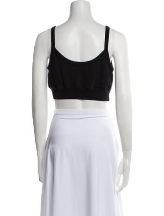 Alexander Wang Scoop Neck Sleeveless Crop Top