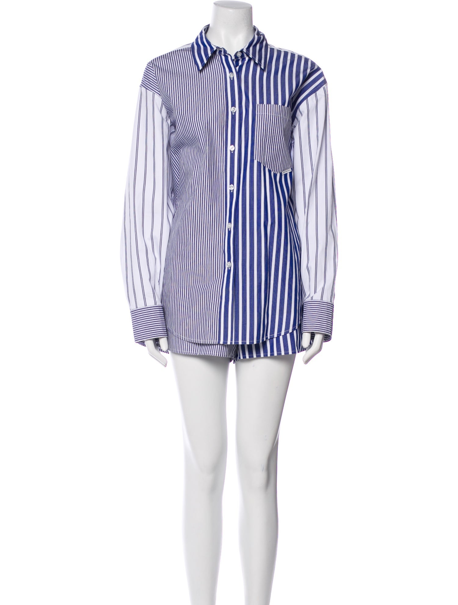 T by Alexander Wang Striped Short Set