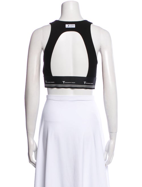 Alexander Wang Scoop Neck Sleeveless Crop Top
