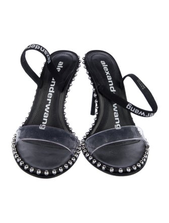 Alexander Wang Leather Studded Accents Slingback Sandals