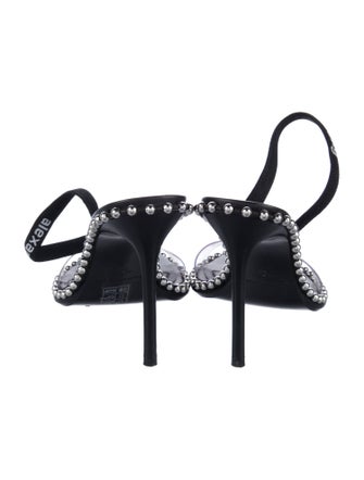 Alexander Wang Leather Studded Accents Slingback Sandals