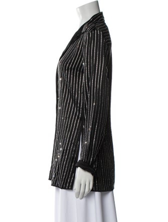 Alexander Wang Striped V-Neck Blouse
