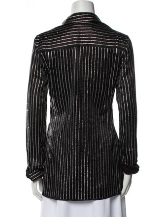 Alexander Wang Striped V-Neck Blouse