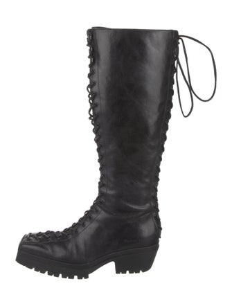 Alexander Wang Leather Lace-Up Boots