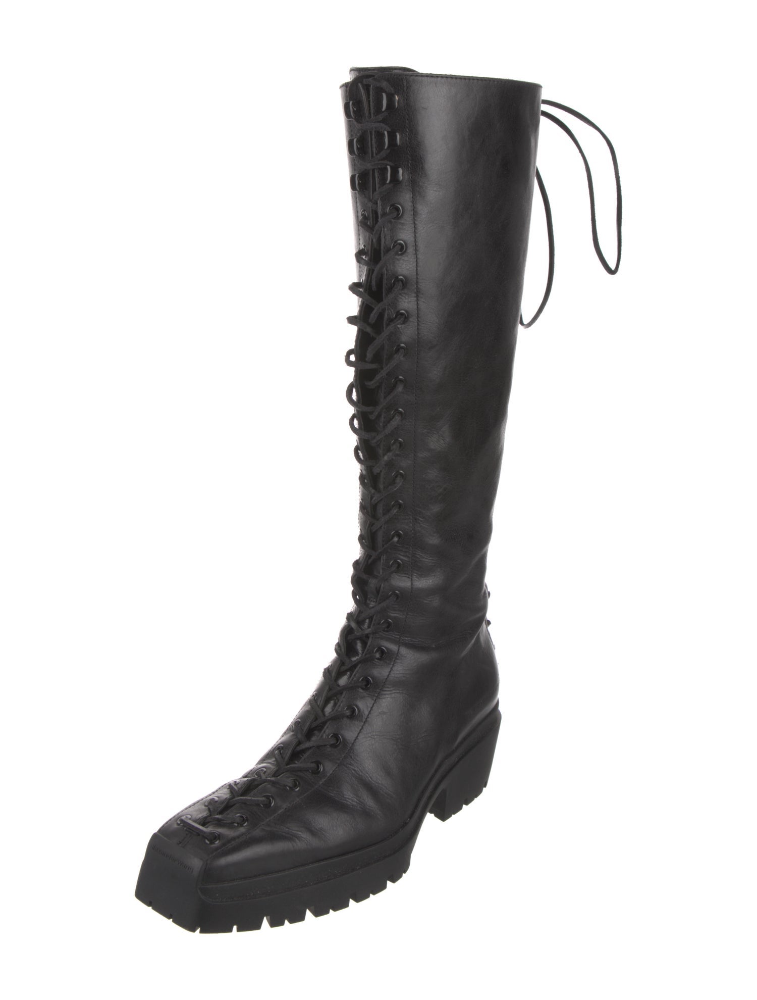 Alexander Wang Leather Lace-Up Boots