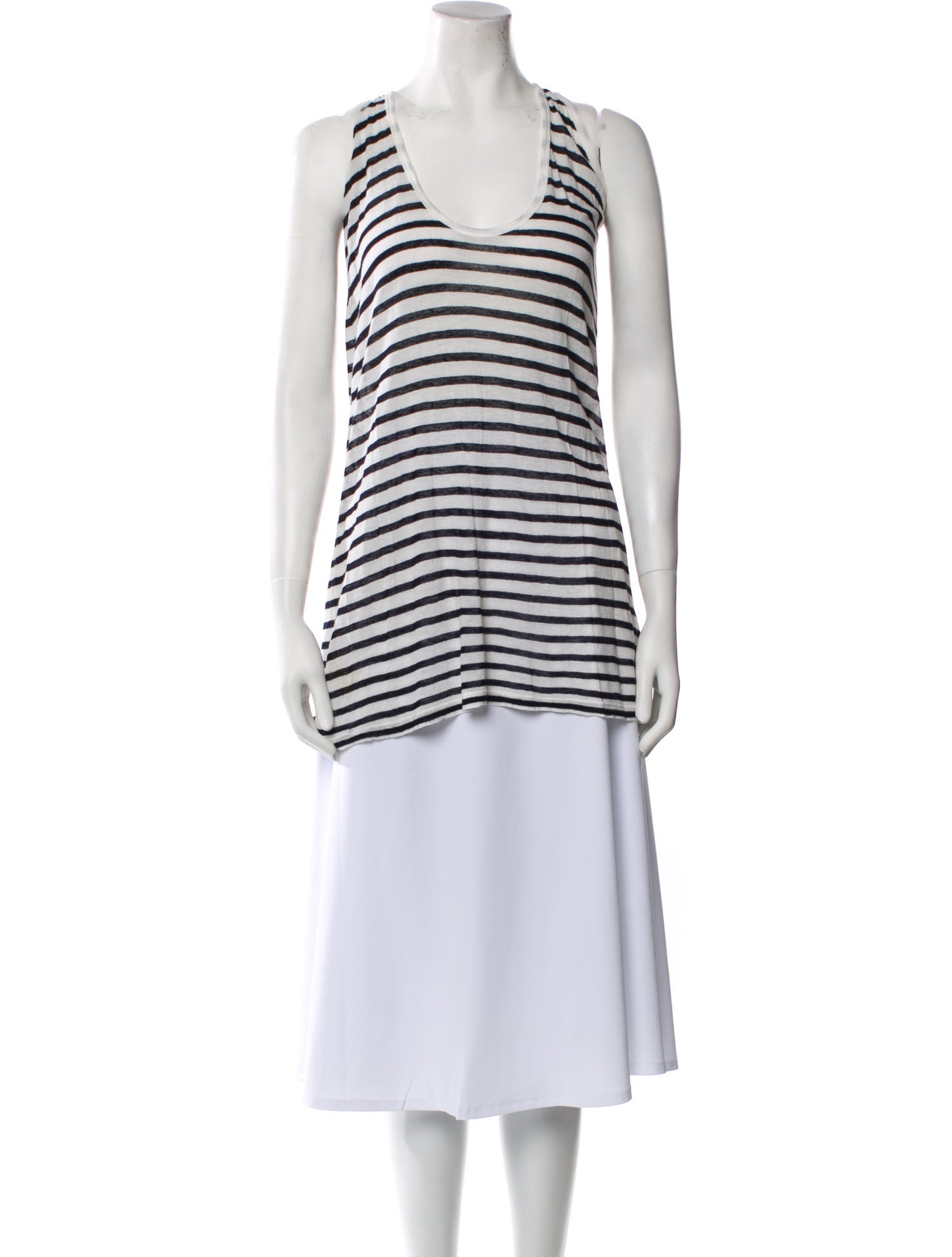 Alexander Wang Striped Scoop Neck Tunic
