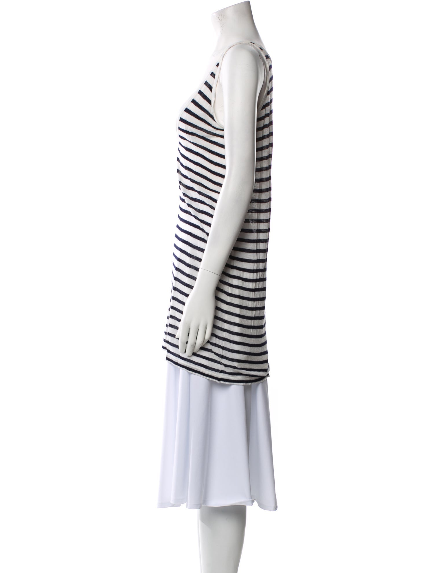 Alexander Wang Striped Scoop Neck Tunic