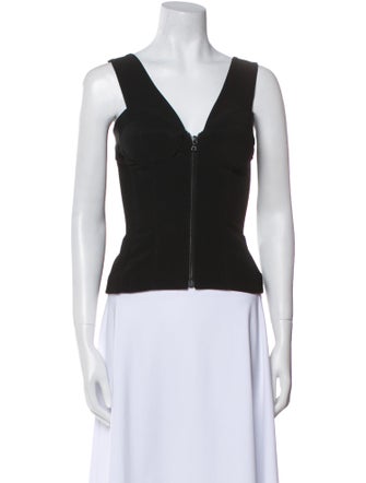 Alexander Wang V-Neck Sleeveless Crop Top