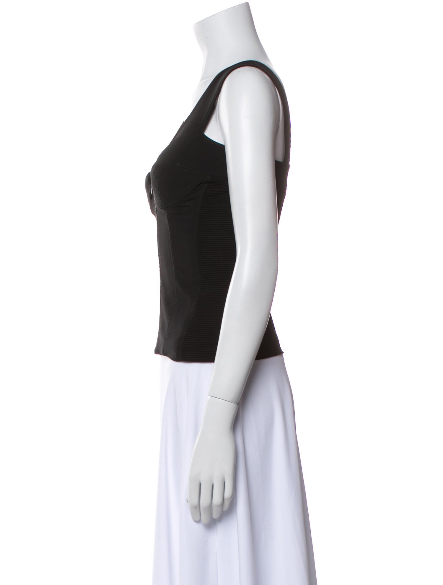 Alexander Wang V-Neck Sleeveless Crop Top
