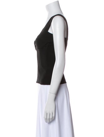 Alexander Wang V-Neck Sleeveless Crop Top