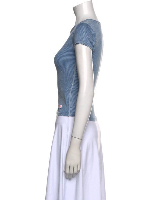 Alexander Wang Crew Neck Short Sleeve Crop Top