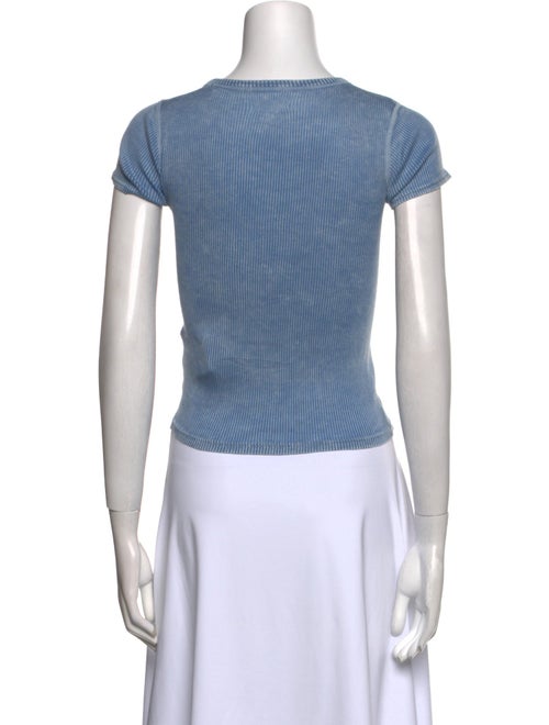 Alexander Wang Crew Neck Short Sleeve Crop Top