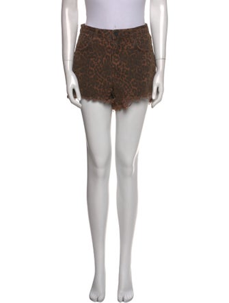 Alexander Wang Animal Print Mini Shorts