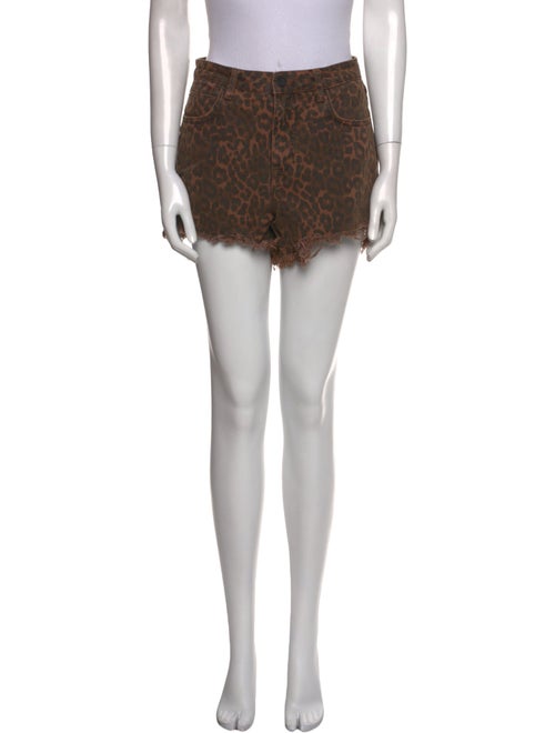 Alexander Wang Animal Print Mini Shorts