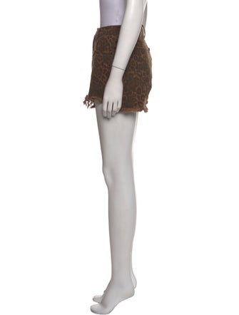 Alexander Wang Animal Print Mini Shorts