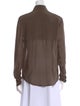 Alexander Wang Silk Long Sleeve Button-Up Top